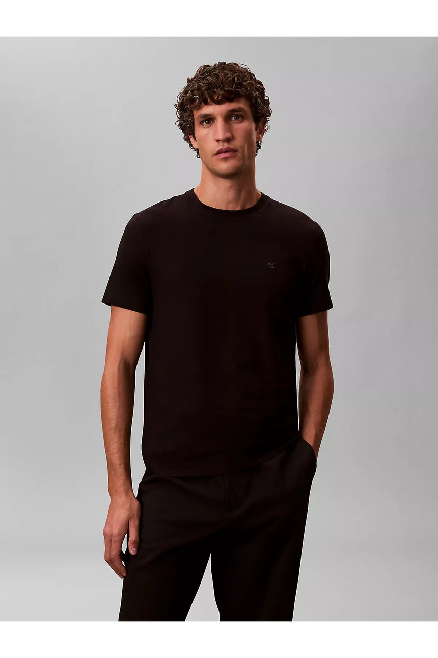 Calvin Klein Erkek SS SLIM STRETCH COTTON CREWNK TE LV04LC240G - Siyah