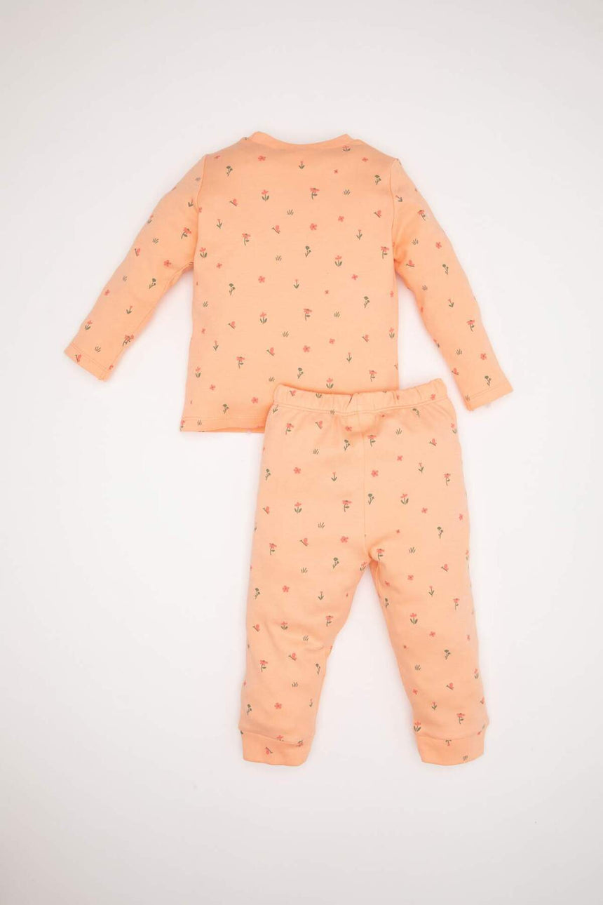 Defacto Çocuk Knitted Pyjamas D8291A5 - Somon Rengi / Pembe / Turuncu