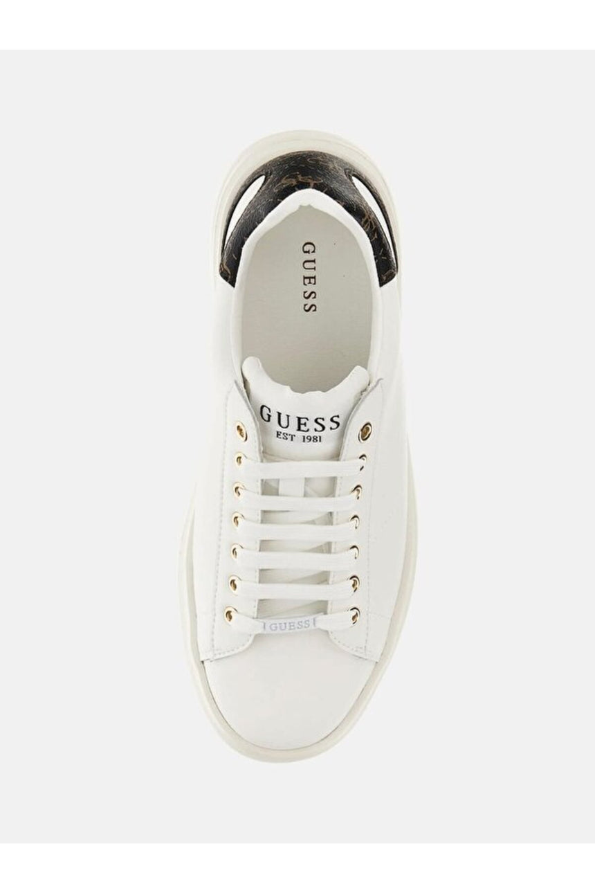 Guess Kadın Elbina Sneaker Fljelb - Beyaz/ Kahverengi