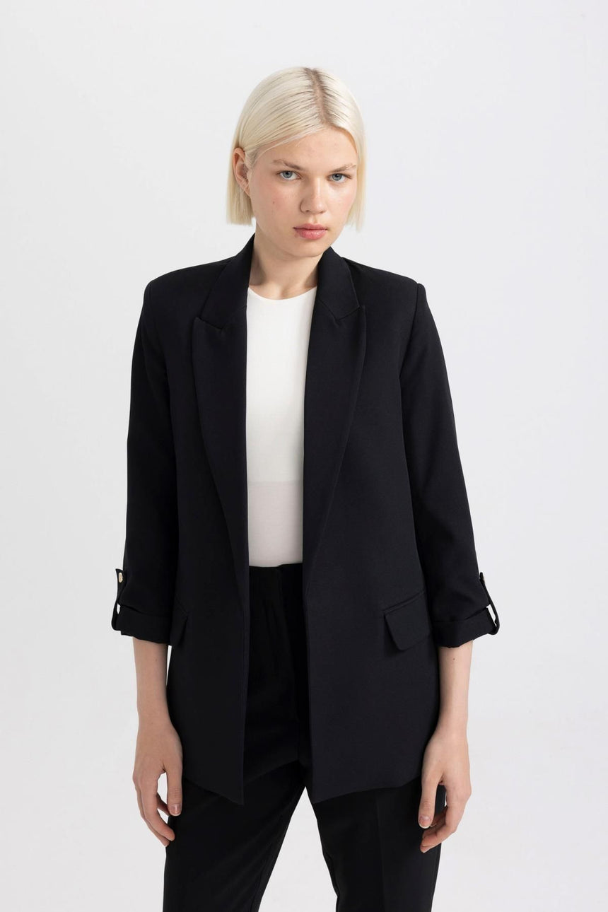 DeFacto Kadın Blazer Ceket C3215AX - Siyah
