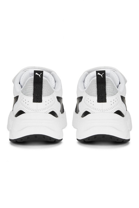 Sporline Puma Trinity Lite AC+ PS çocuk sneaker, beyaz ve siyah renkli, arka görünüm