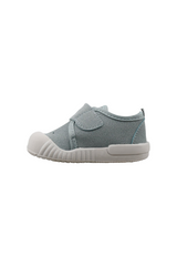 Sporline Vicco mavi tekstil çocuk sneaker, cırt cırtlı tasarım ve beyaz kauçuk burun korumalı yan görünüm