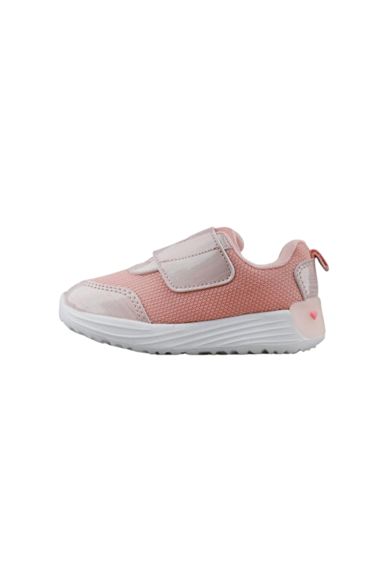 Sporline Vicco pudra pembe renkli, cırt cırtlı, suni deri ve tekstil malzemeden üretilmiş çocuk sneaker ayakkabısı