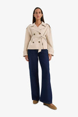 Defacto Kadın Trenchcoat E8581AX - Kum Beji