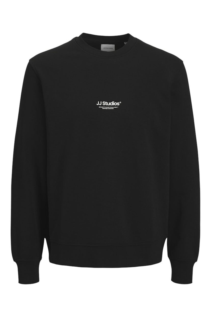 JACK&JONES PLUS JJESOHO SWEAT CREW NECK NOOS PLS 12284682 - Siyah