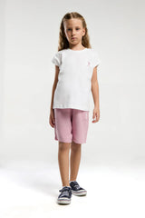 U.S. Polo Assn. Kız Çocuk Bermuda Takım US20924 - Beyaz