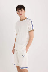 Defacto Erkek T-Shirt C2563Ax - Ekru