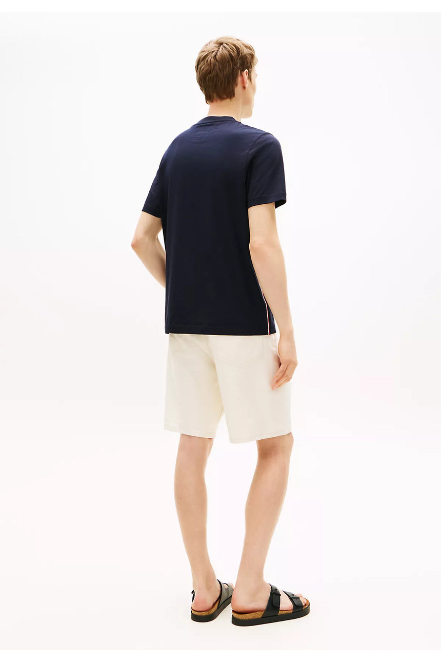 Tommy Hilfiger Erkek GLOBAL STRIPE TEE MW0MW42393DW5 - Koyu Lacivert