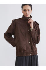 LC Waikiki Kadın Oversize Ceket S6JQ70B8 - Koyu Kahverengi