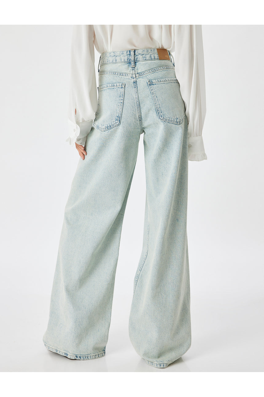 KOTON KADIN TROUSERS 5WAL40090MD - Sarı