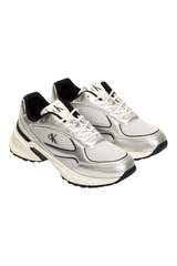 Sporline Calvin Klein gri poliüretan erkek sneaker, yan kısımlarında CK logolu modern spor ayakkabı tasarımı
