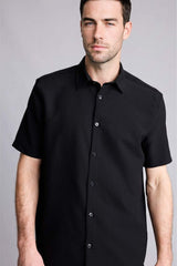 Defacto Erkek Short Sleeve Shirt E1223Ax - Siyah