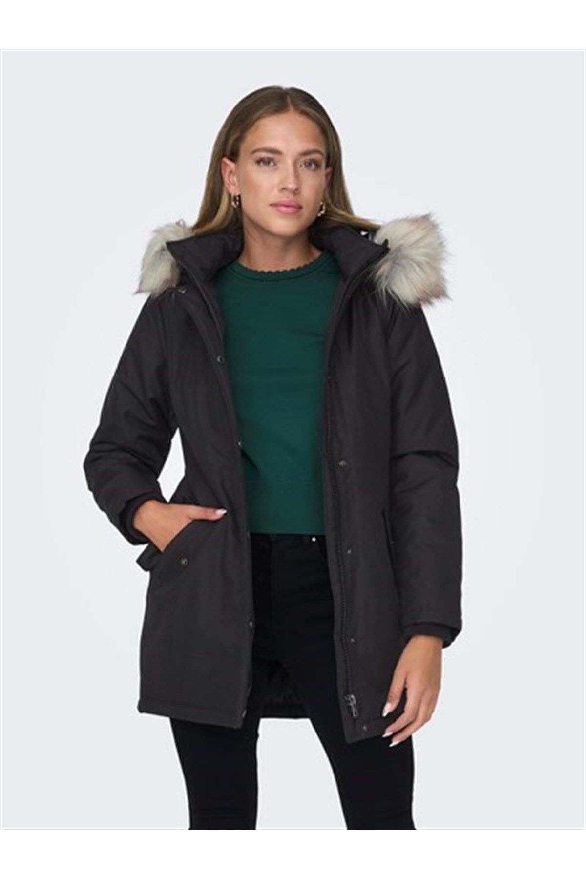 Only 15300633 Kadın Mont - Siyah