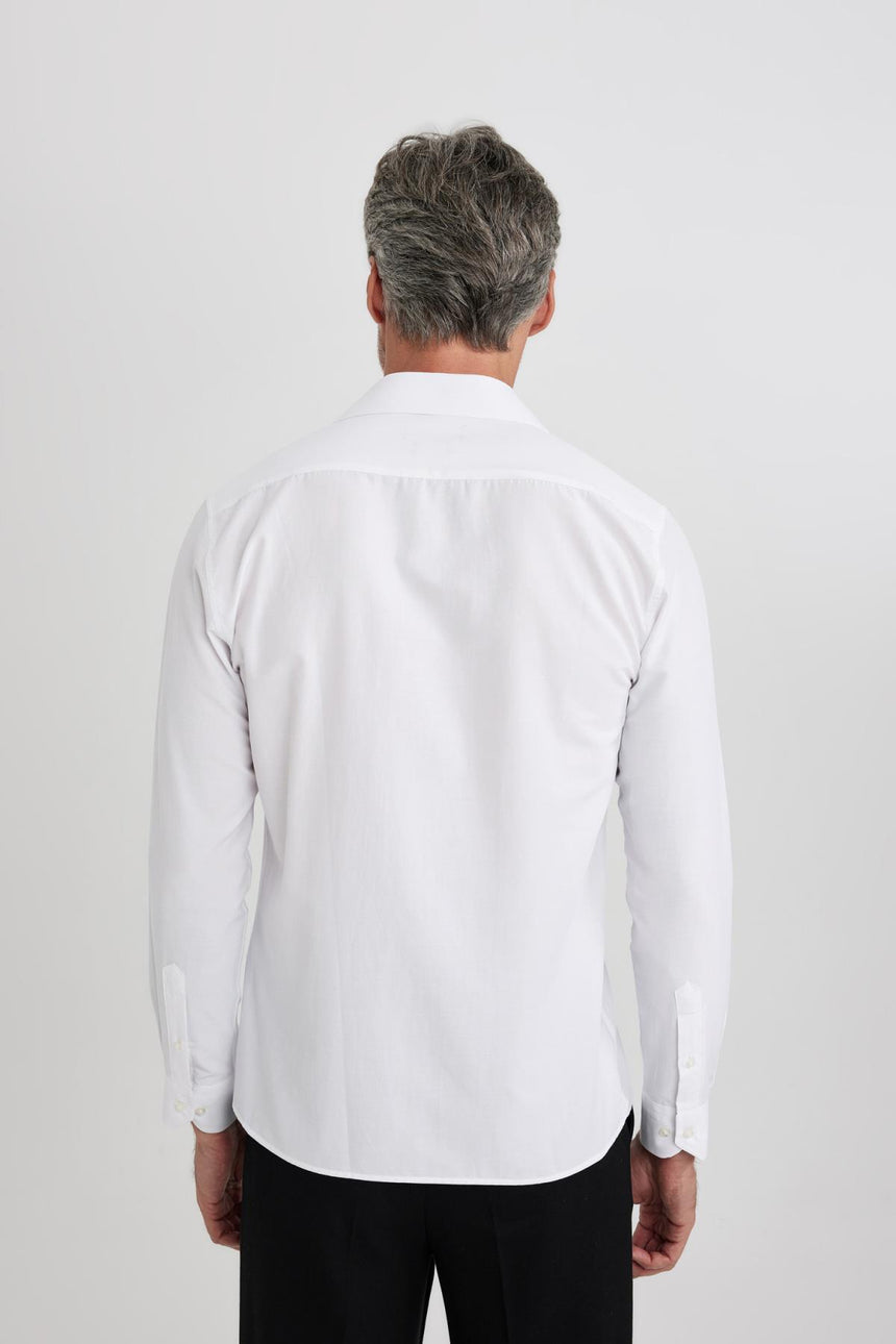 Defacto Erkek Long Sleeve Shirt R4340Az - Mor/ Beyaz
