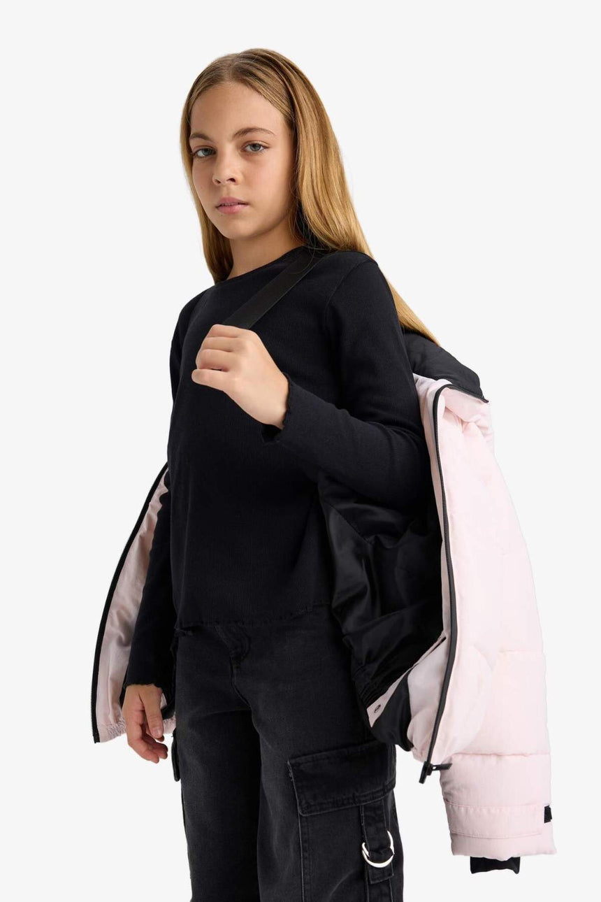 Defacto Çocuk Mont F3512A8 - Açık Pembe
