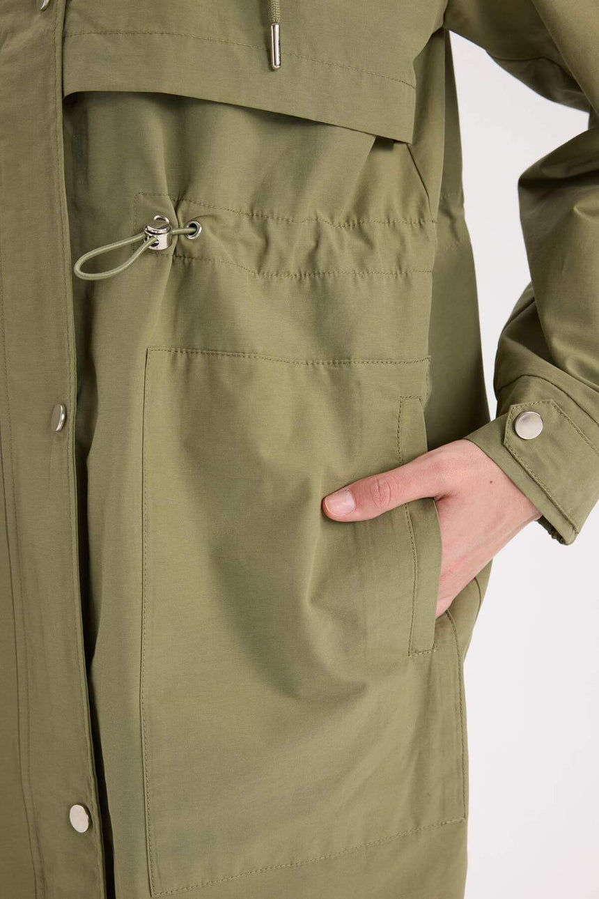 DeFacto Kadın Parka A8988AX - Koyu Yeşil