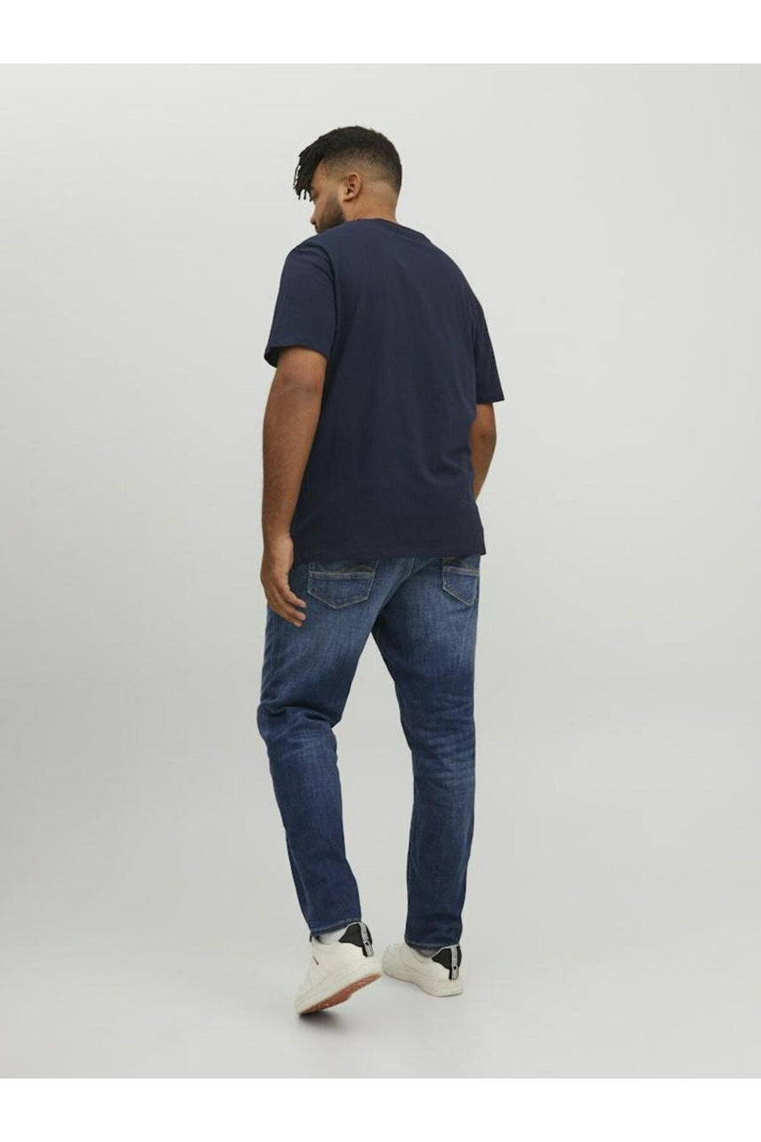 Jack & Jones 12158505 Erkek Büyük Beden T-Shirt - Koyu Lacivert