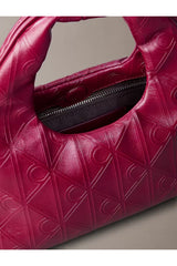 Calvin Klein Kadın EMBLEM AOP PUFFER BAG WITH STRAP LV04F3200G - Kırmızı