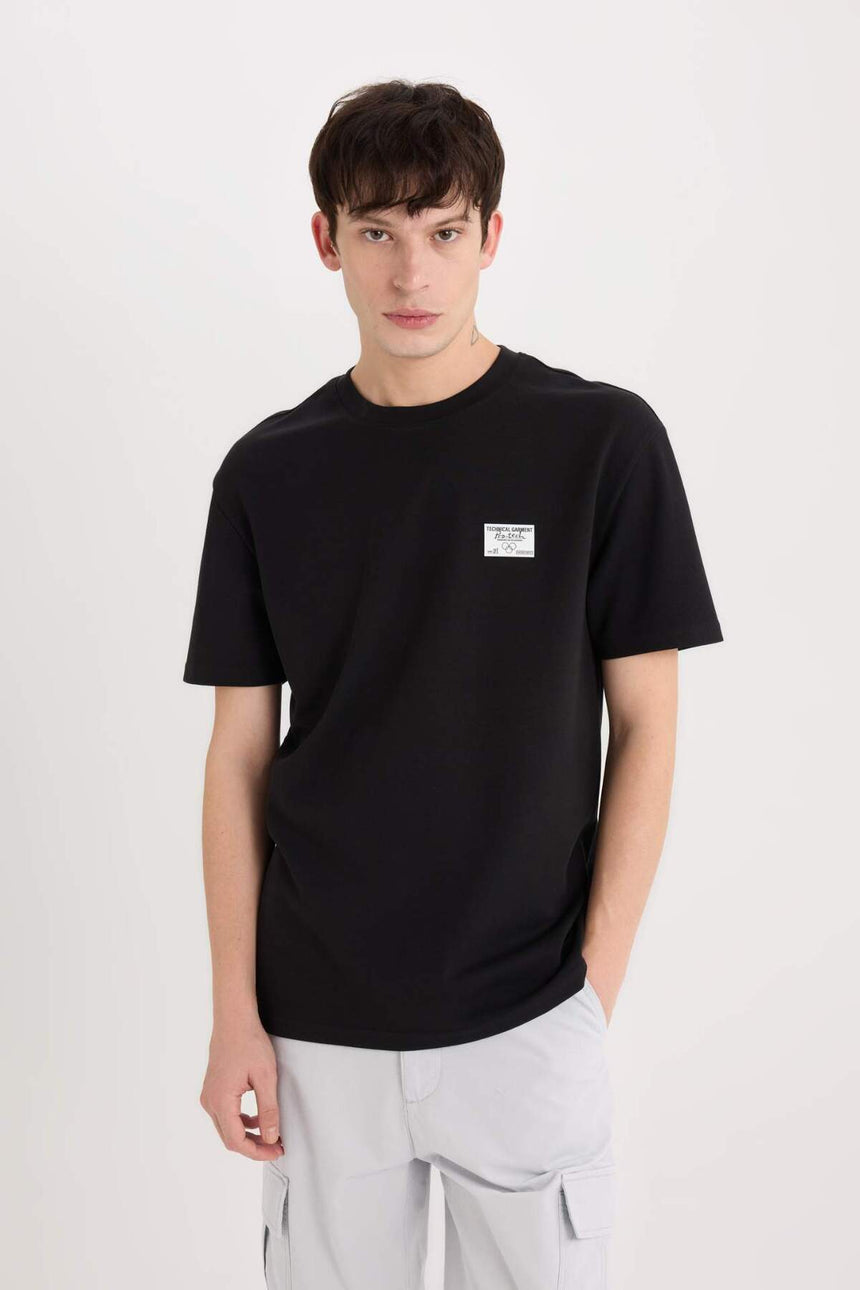 Defacto Erkek T-Shirt D5516Ax - Siyah