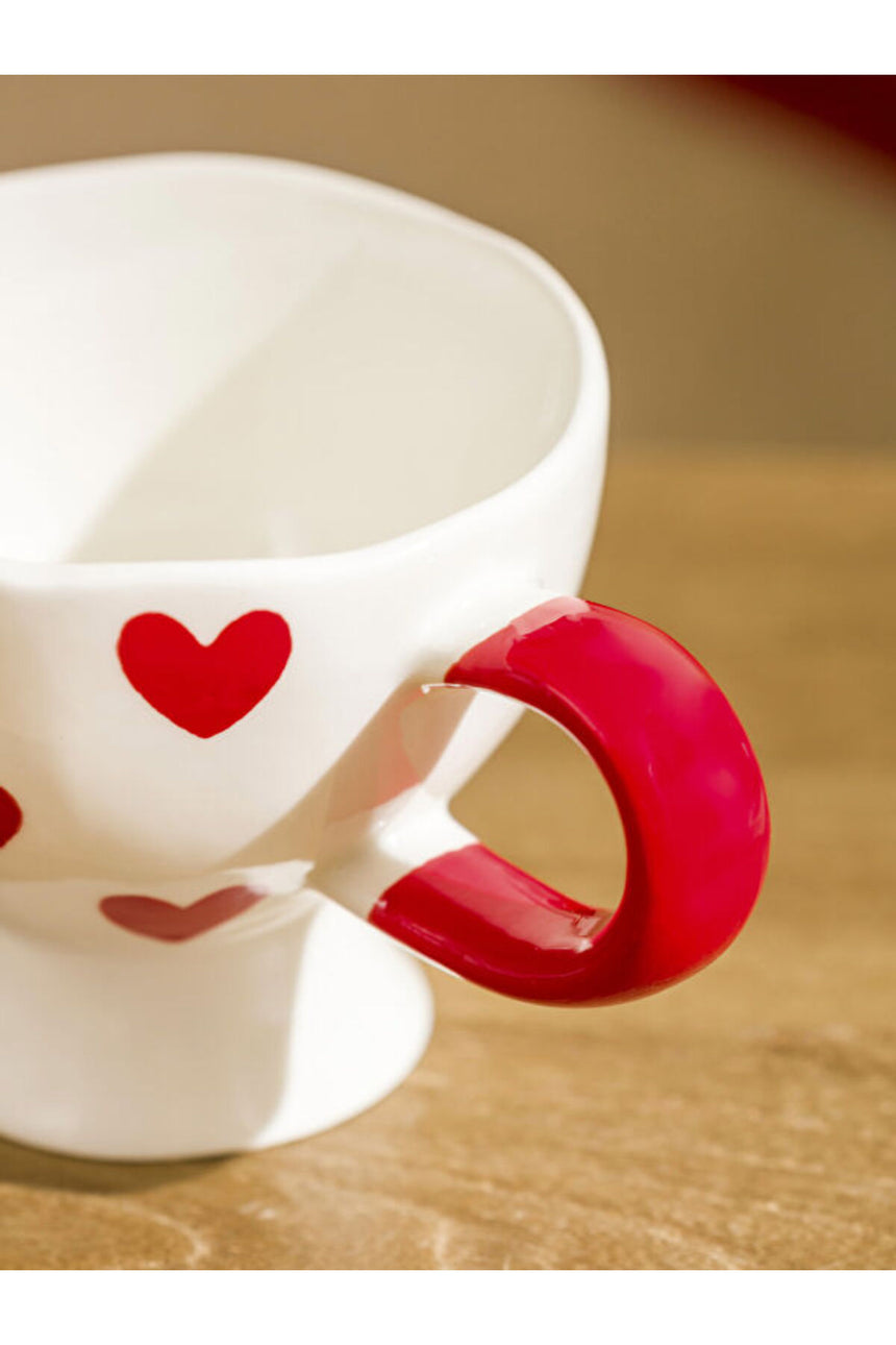 LCW HOME S61085B8 KUPA,HEART-KP - Beyaz