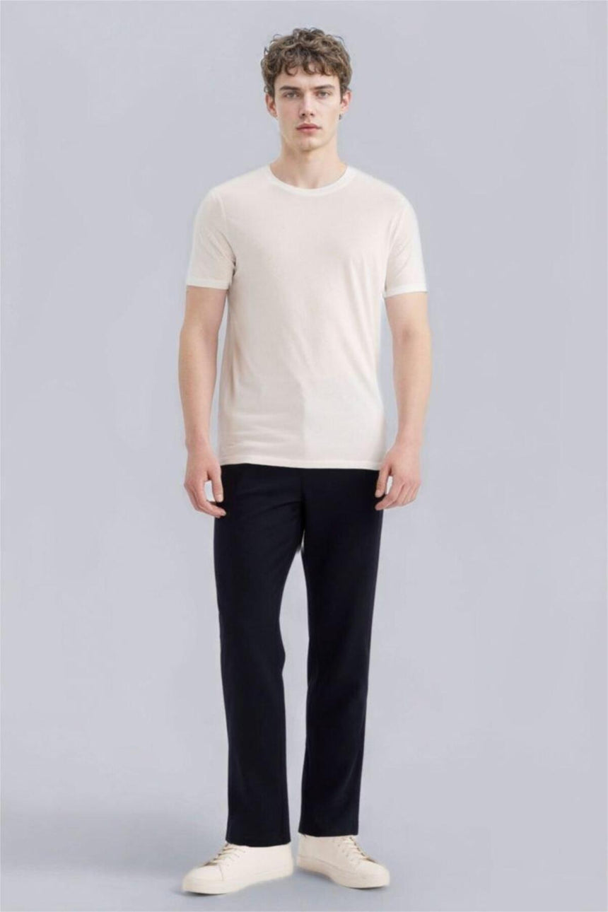 Defacto Erkek Short Sleeve T-Shirt M6606AZ - Beyaz
