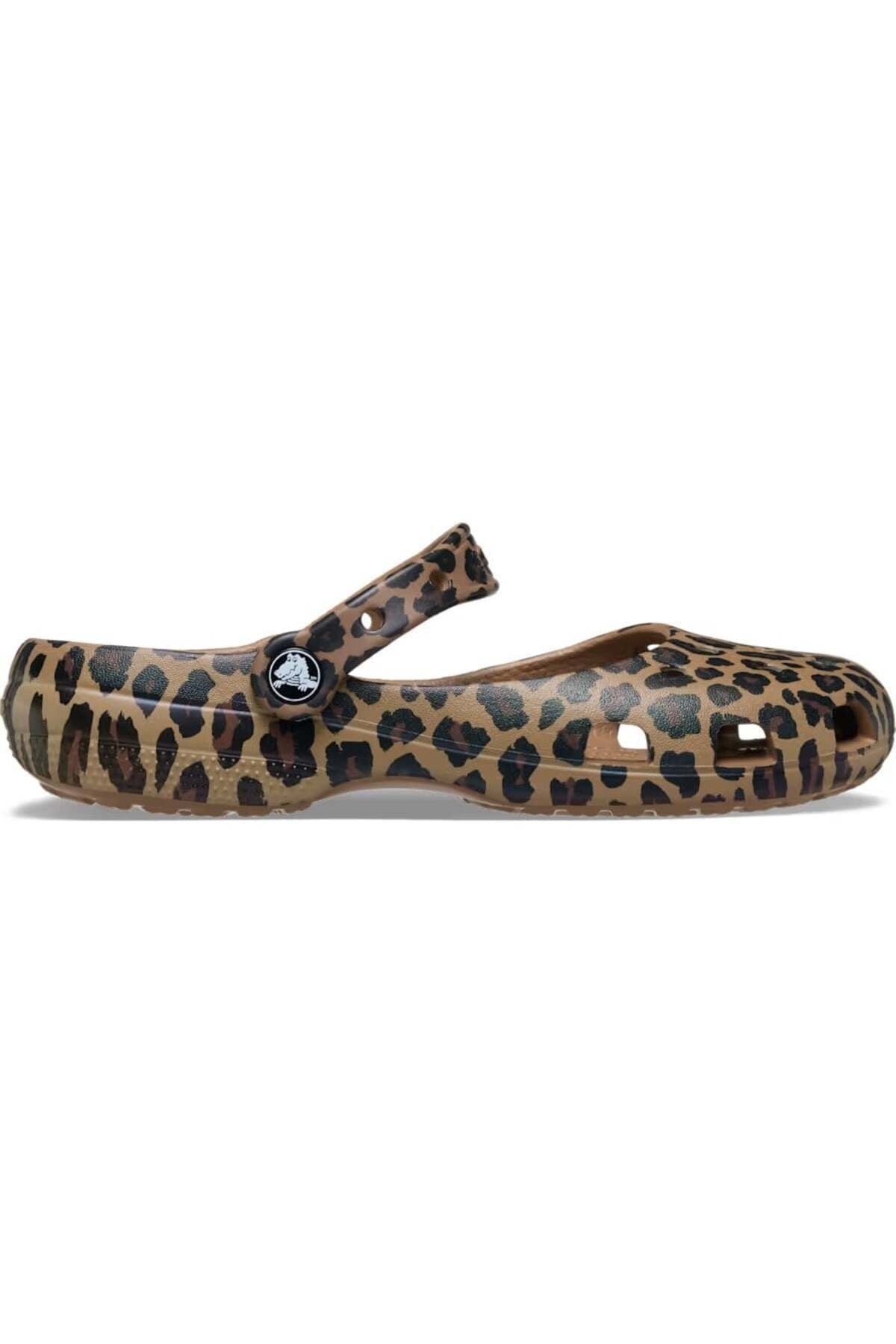 Crocs Classic Animal Ballet Kadın Terlik 212478 - Sarı/Açık Kahverengi