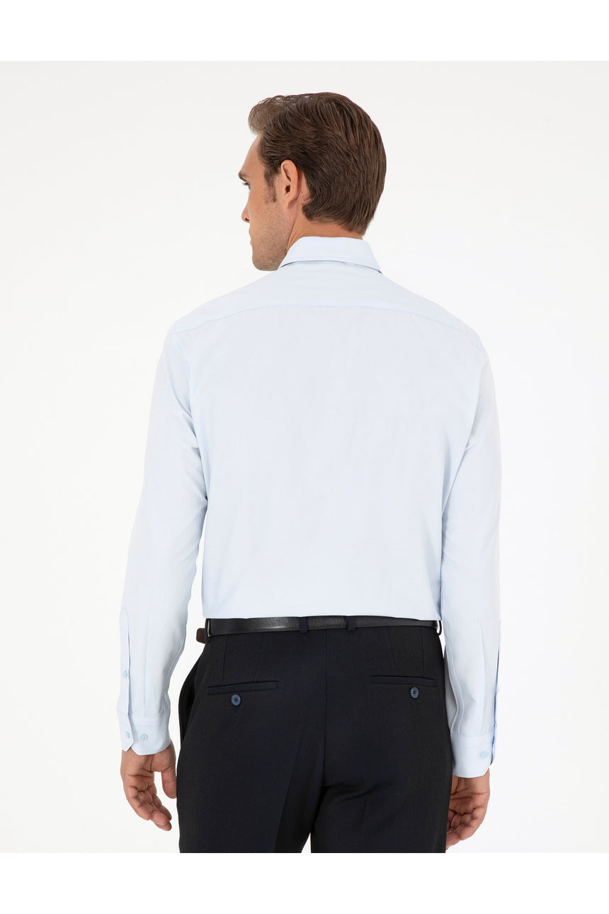pierre cardin erkek dokuma gömlek 1619823 - AÇIK MAVİ