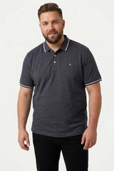 JACK&JONES PLUS JJEPAULOS POLO SS NOOS PLS 12143859 - Koyu Gri