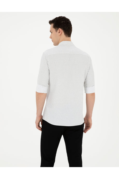 pierre cardin erkek dokuma gömlek 18475574 - Açık Yeşil