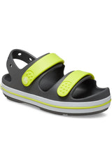 Crocs Kids Crocband Cruiser Sandal K 209423 - Koyu Gri/ Yeşil/ Sarı