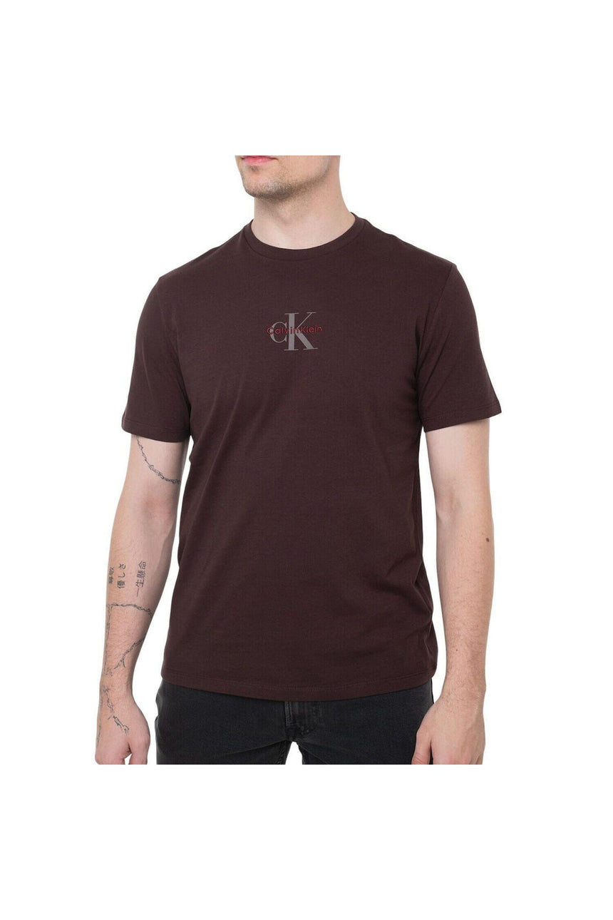 Calvin Klein Erkek SS 30S MICRO MONOLOGO GRAPHIC TE LV04RB866G - Kahverengi