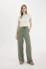 Defacto Kadın Woven Bottom C4545Ax - Koyu Yeşil