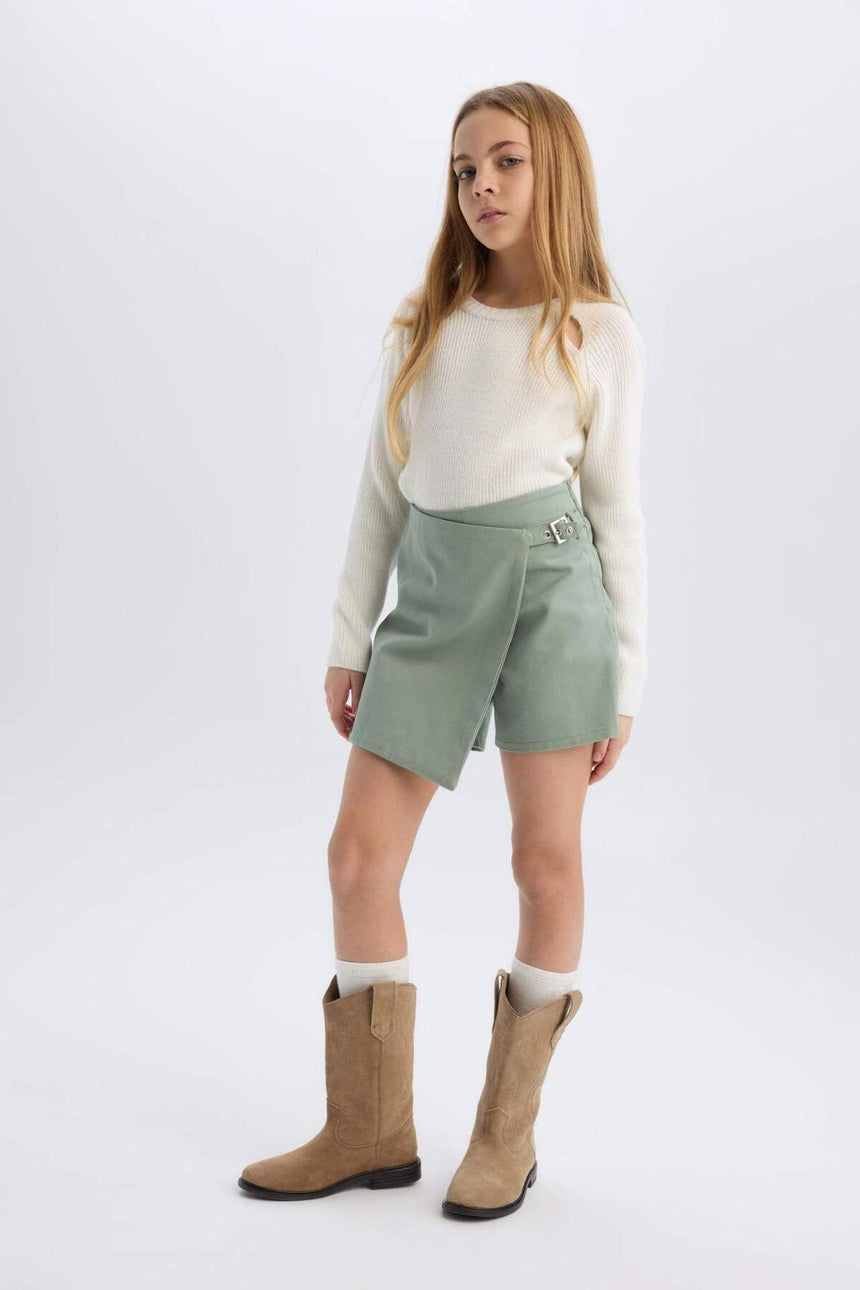 Defacto Çocuk Woven Skirt D9302A8 - Açık Yeşil
