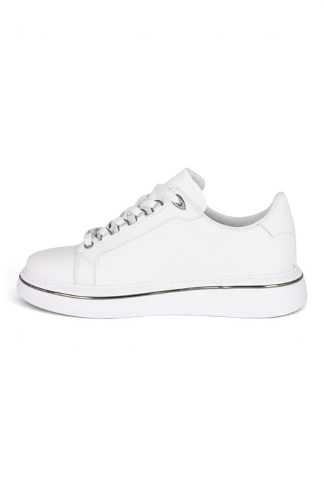Sporline Pierre Cardin 10231 beyaz erkek sneaker, yan profil görünümü, şık ve modern günlük spor ayakkabı tasarımı.