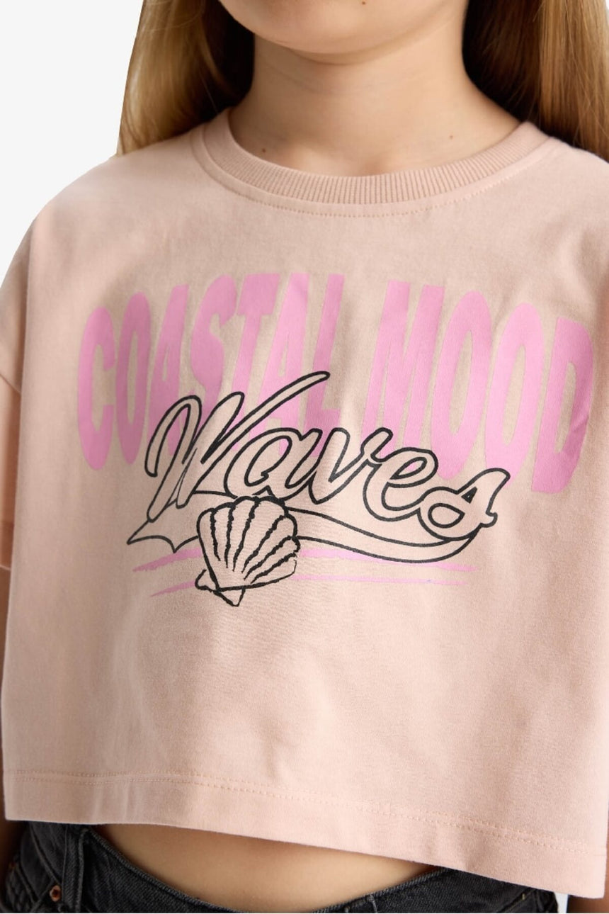 DeFacto E0385A8 Çocuk T-Shirt - Pembe