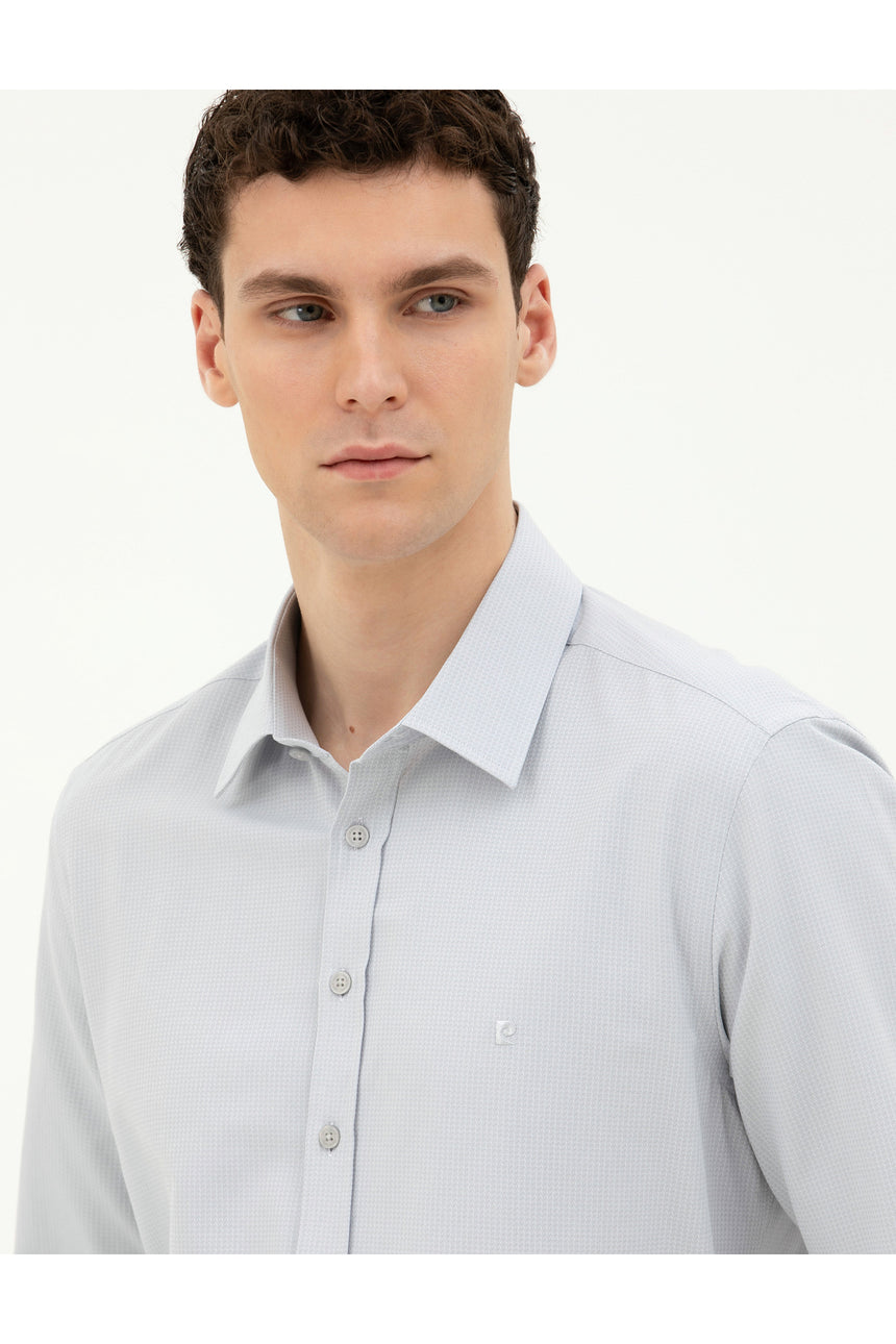 pierre cardin erkek dokuma gömlek 1833433 - Gri