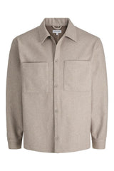JACK&JONES JJJERRY OVERSHIRT LS 12280522 - Bej/ Açık Taba