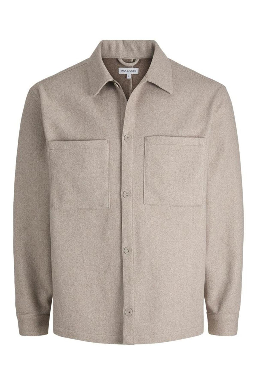 JACK&JONES JJJERRY OVERSHIRT LS 12280522 - Bej/ Açık Taba