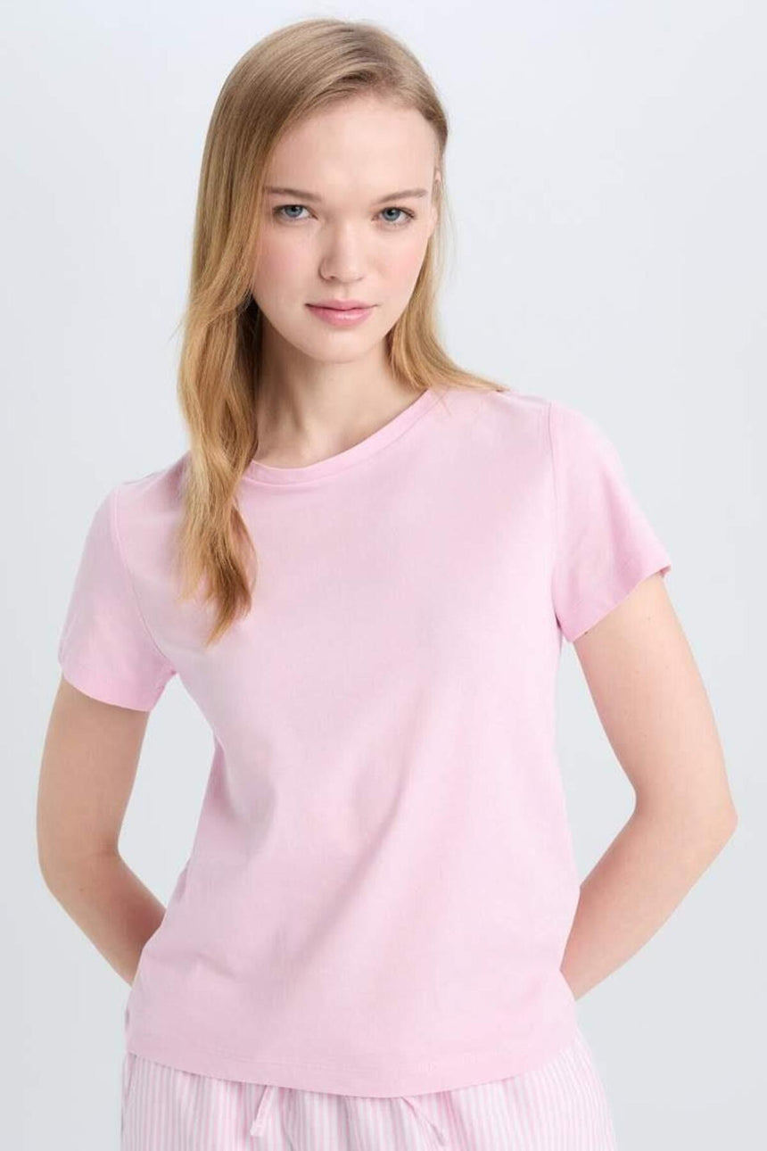 DeFacto C3852AX Kadın T-Shirt - Pembe