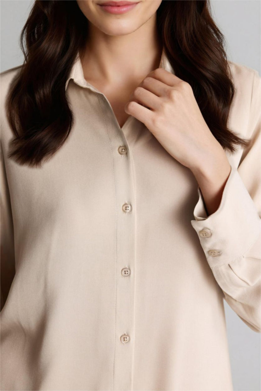 Defacto Kadın Long Sleeve Tunic Z3538AZ - Kahverengi / Kum Beji