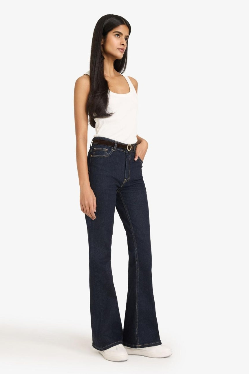 Defacto Kadın Trousers G6399AX - Mavi/Siyah