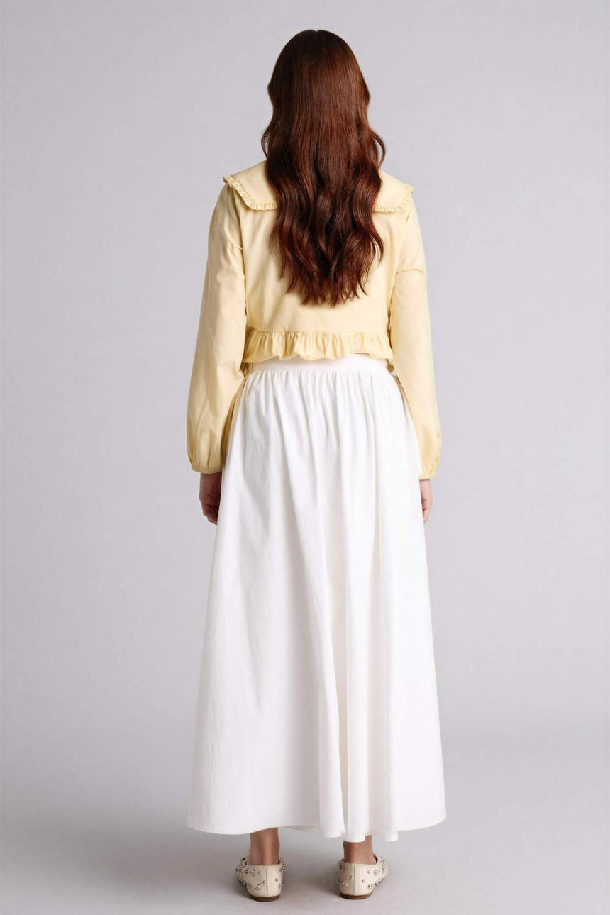 Defacto Kadın Woven Skirt H0060AX - Ekru