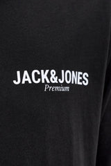 JACK&JONES JPRBLAOSCAR SS TEE FST PLS 12302519 - Siyah