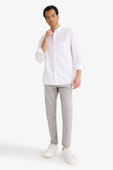 Defacto Erkek Long Sleeve Shirt A8028AX - Beyaz