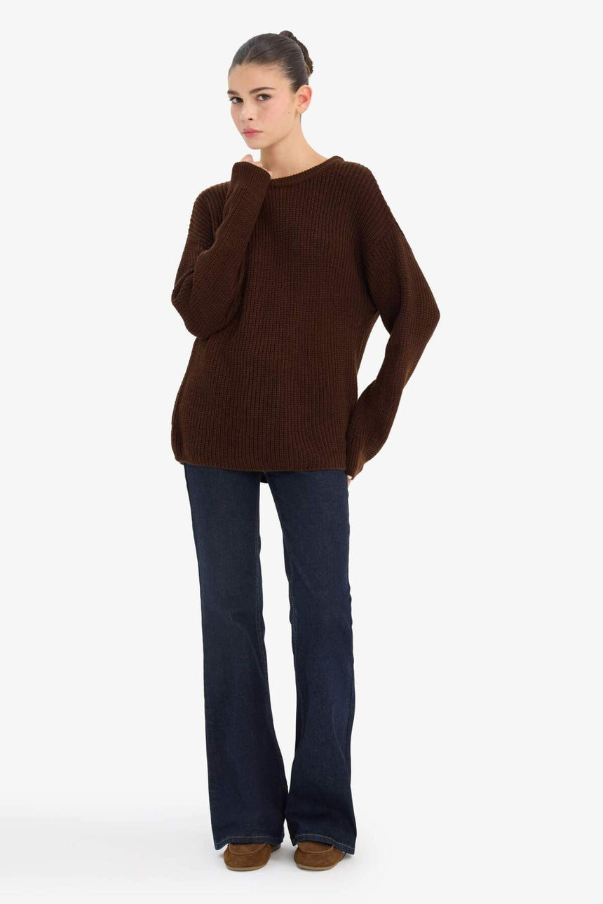 Defacto Kadın Pullover H6905Az - Kahverengi