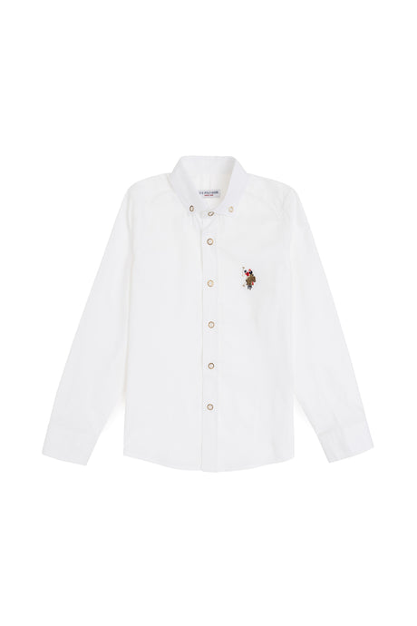 US POLO ASSN ERKEK COCUK DOKUMA GÖMLEK 1840451 - Kırmızı