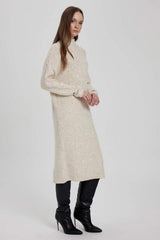 Defacto Kadın Long Sleeve Trico Dress Y2073Az - Ekru