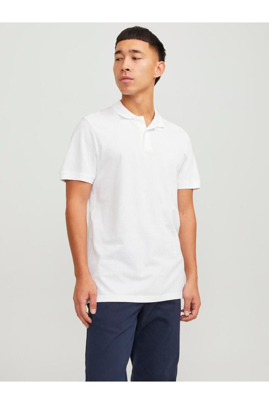 JACK&JONES JJEBASIC POLO SS NOOS 12136516 - Beyaz