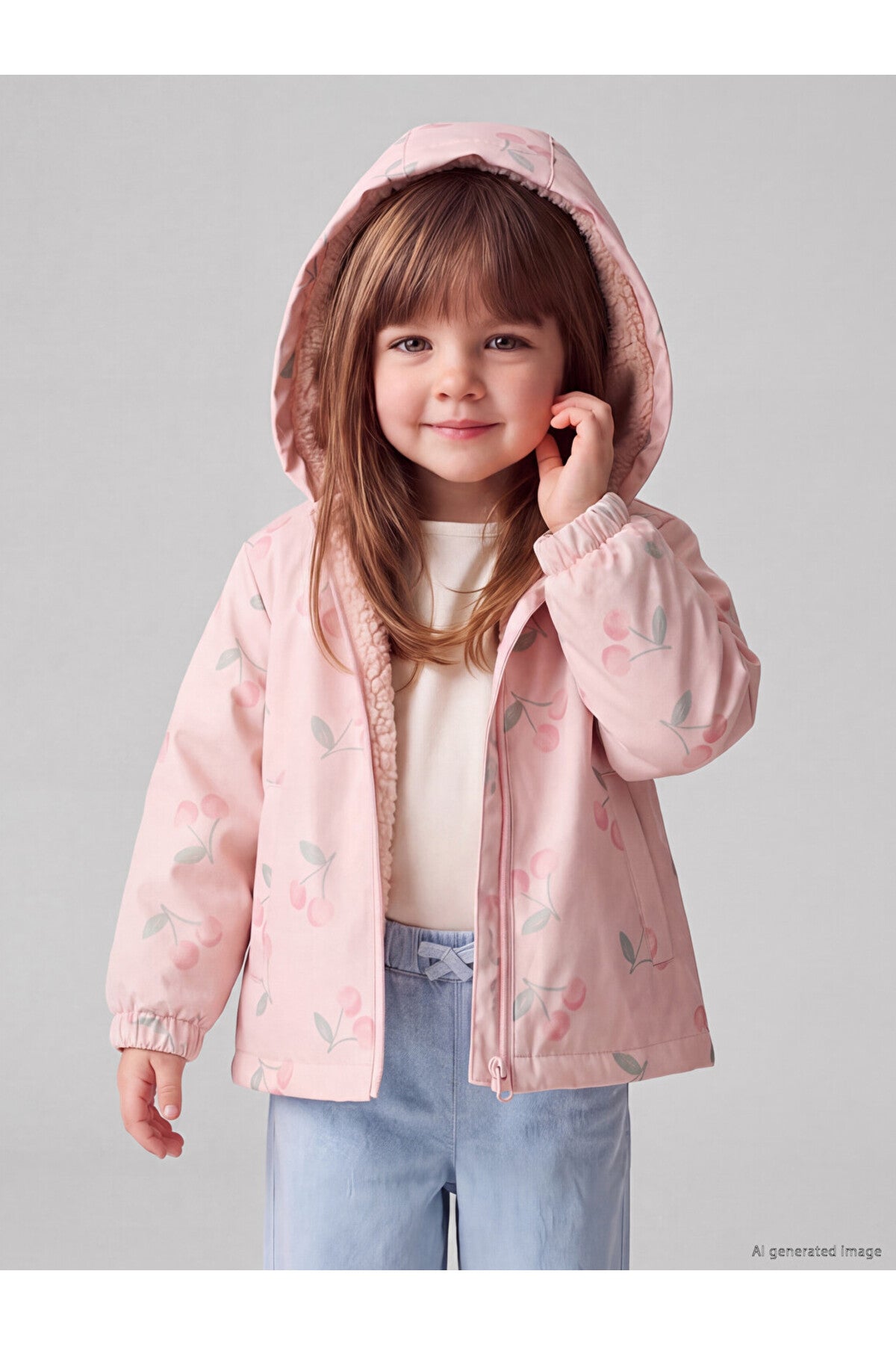 LC Waikiki Kız Bebek Kapüşonlu Mont W60174B1 - Pembe