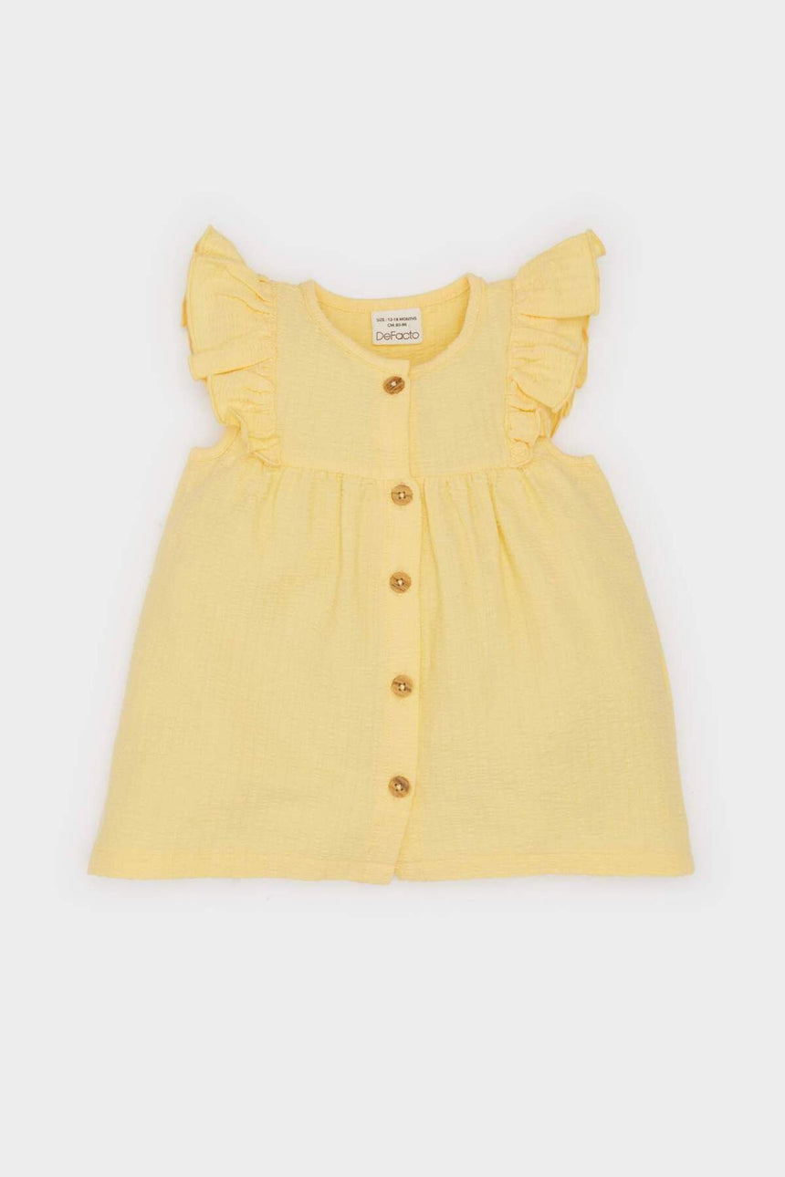 Defacto Çocuk Short Sleeve Shirt C5972A5 - Sarı
